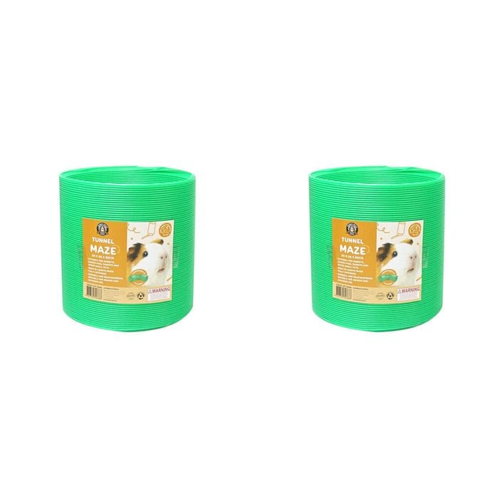 2PK Dudley's World Of Pets 20cm Small Animal Fun Tunnel Green