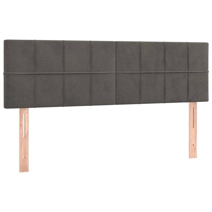 vidaXL Headboards Upholstered Wall Bed Header 2 pcs Dark Grey 72 cm Velvet