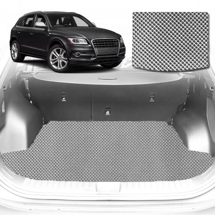 6D Diamond Car Boot Mat for Audi Q5 SQ5 FY2017-Current-Cargo Mat-Grey-Outback GT