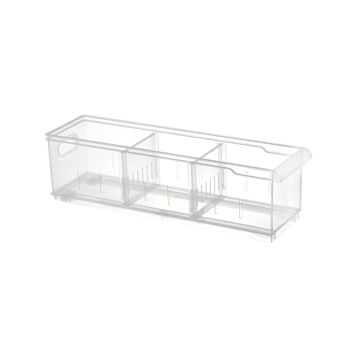 All Set Clear Small Compartment Box With Two Dividers