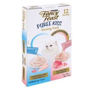 Fancy Feast 12 x 10g Puree Kiss Variety Cat Treats
