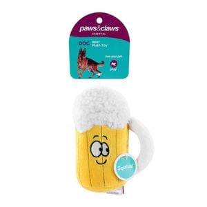 Paws & Claws Beer Plush Toy Mug 14cm