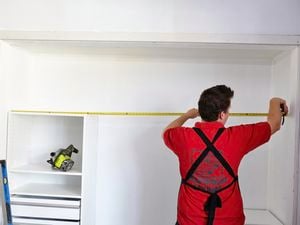 DIY Step Image - How to install a wardrobe insert unit . Blob storage upload.