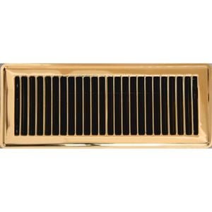 Accord 10 x 30cm Polished Brass Louvered Floor Register