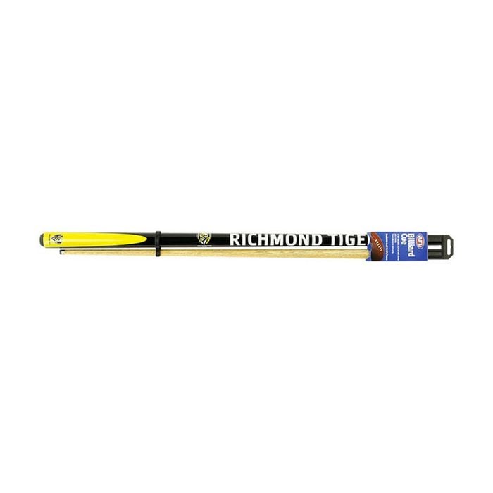 AFL 2-Piece Cue Richmond Tigers Ash Shaft 10mm Elkmaster Tip Billiards/Pool