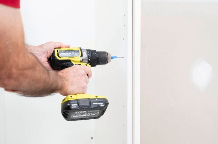 Install the end panel  to the side of the pantry