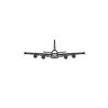 Ignite Laser Airbus A380 - Iconic Superjumbo Widebody Jet Silhouette Metal Wall Art Coated Black 47 inch - 120 cm