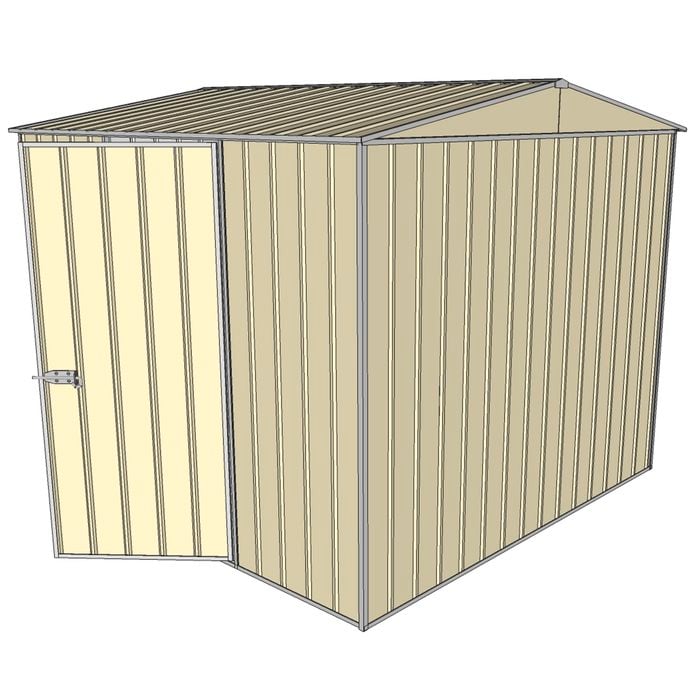 Build-a-Shed 2.3 x 2.3 x 2.3m Gable Single Hinged Side Door Shed - Cream