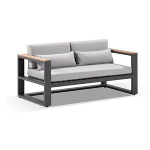 Balmoral 2 Seater Outdoor Aluminium And Teak Lounge -