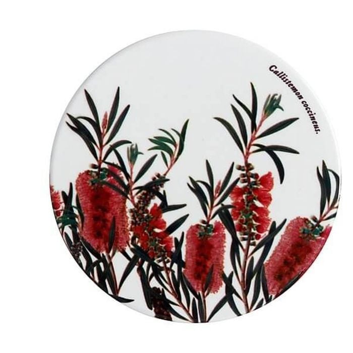 Maxwell & Williams Royal Botanic Garden Ceramic Round Coaster Bottlebrush 9.5cm