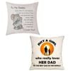 Catzon 2 Pcs Linen Throw Pillow Covers for Dear Dad Birthday Gifts for Father-Set 11