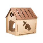 Furbulous Cat Box House and Cat Nap Box Wood House in Carrot Style - Extra Large