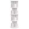 Ufurniture 4-Tier Rotating Bookshelf Corner Standing Display Shelf Organizer Storage Rack White