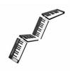 Alpha 88 Key Quad Folding Electronic Keyboard Digital Piano Portable MIDI Bluetooth Black