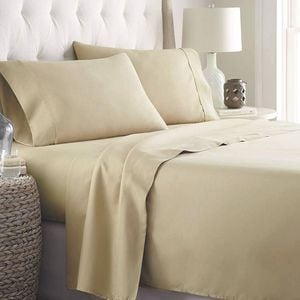 2000TC Ultra Soft Super King Fitted Sheet Set- Cream