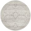 The Rug Connection Ama 358 Silver 200x200cm - Medium Round Transitional Pet Friendly Indoor Rug