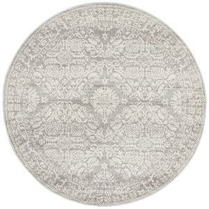 Ama 358 Silver 200x200cm Round - Medium Pet Friendly Power Loomed Rug