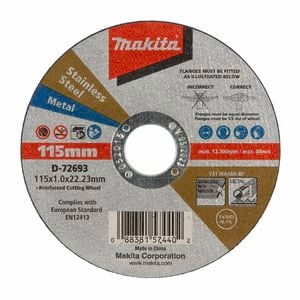 Makita 115 x 1 x 22.23mm Inox Cutting Disc