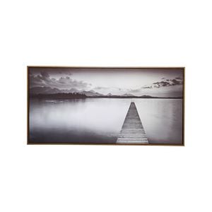 LVD Framed 70x140cm Canvas/Resin Jetty Lake Wall Art Display