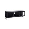 Modern Furniture CARMEL 3 Glass Doors Entertainment TV Unit 132cm - Black