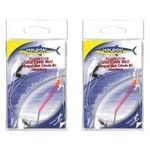 2x Wilson Tangle Free Whiting Rig Stainless Steel Longshank Hook - Size 6