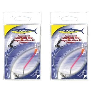 2x Wilson Tangle Free Whiting Rig Stainless Steel Longshank Hook - Size 6