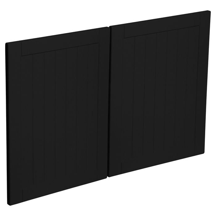 Kaboodle 900mm Black Olive Country Rangehood Cabinet Doors - 2 Pack