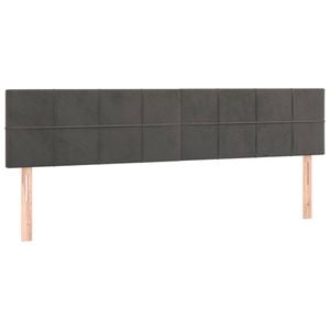 vidaXL Headboards Upholstered Wall Bed Header 2 pcs Dark Grey 80 cm Velvet
