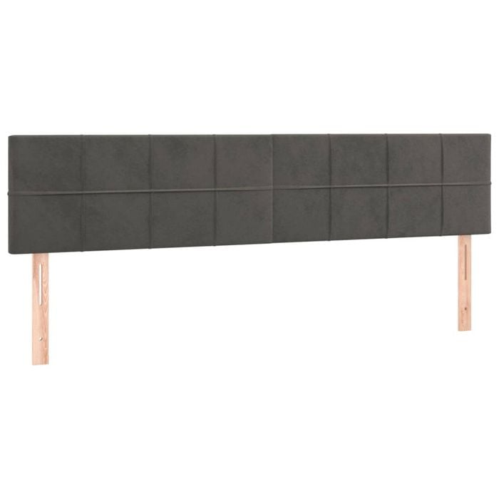 vidaXL Headboards Upholstered Wall Bed Header 2 pcs Dark Grey 80 cm Velvet