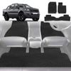 6D Diamond Car Floor Mats for Ford Ranger 2015-2018-Full Set-Black-Outback GT
