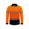 Citeco Orange Hi Vis Long Sleeve Polo - Medium