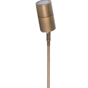 CLA Lighting Single Adjustable Head Garden Spike Light IP65 Aged Brass