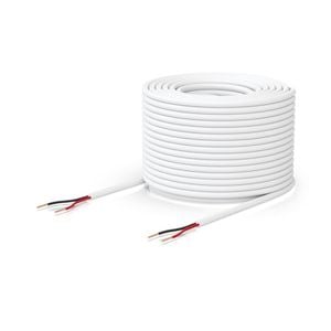 Ubiquiti Door Lock Relay Cable, 500-foot (152.4 m) Spool of One Pair, Low-voltage Cable, Solid bare coppe , 36V DC, White