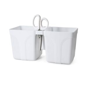 White Herb Planter With Scissors Garden Decoration