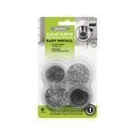 Slipstick 29 - 35mm Clear Sleeve Felt Chair Leg Floor Protection - 4 Pack