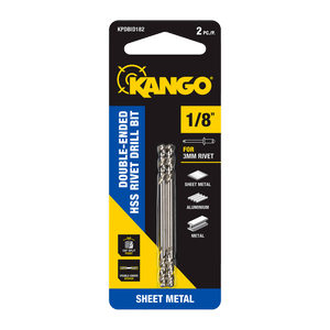 Kango 1/8” HSS Double-Ended Rivet Drill Bit - 2 Pack