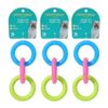 3x 3pc Paws & Claws Pet/Dog 16cm Dental TPR Spikey Ring Tugger Chew Fun Play Toy