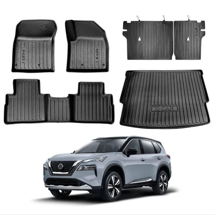 Floor Mat Boot Liner Back Seat Protector Combo for Nissan X-trail Xtrail T33 5 Seats 2022-Onwards