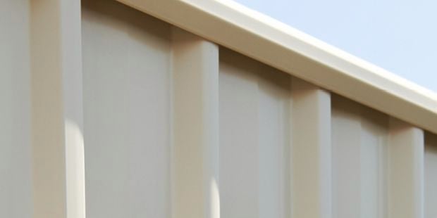 Cream fence.