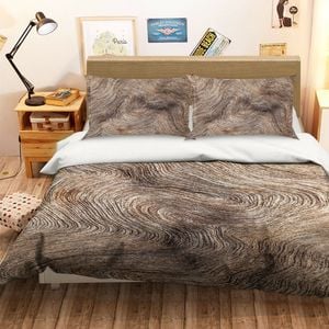 3D Brown Texture 235 Bed Pillowcases Quilt King Size