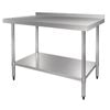 Vogue Stainless Steel Prep Table With Splashback 430 Grade 900(h) X 600(w) X 700(d)mm Commercial Kitchen Workbench