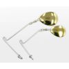 TT Lures Jig Spinner HD Small Frame 4 Brass (Gold) Colorado 2pk