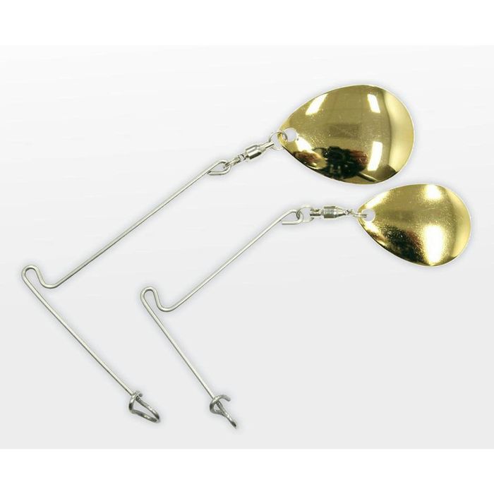 TT Lures Jig Spinner HD Small Frame 4 Brass (Gold) Colorado 2pk