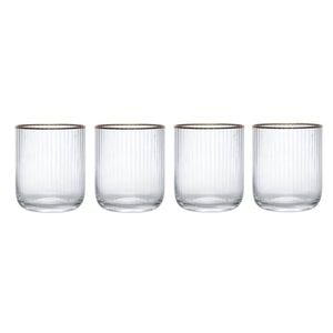 4pc Mikasa Sorrento Crystal Tumbler Glass Set 400ml