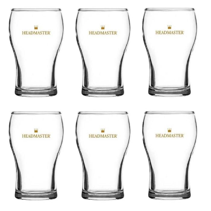 Crown Nucleated Headmaster Beer Washington Glasses 425ml | Set Of 6