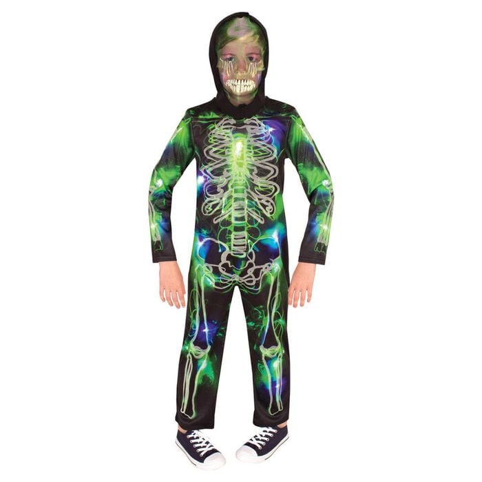 Rubies Spooky Glow In The Dark Skeleton Spooky Boys Dress Up Costume Size M