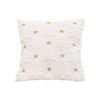 SOGA 45cm Celestial Cream Textured Gold Star Pattern Throw Pillow