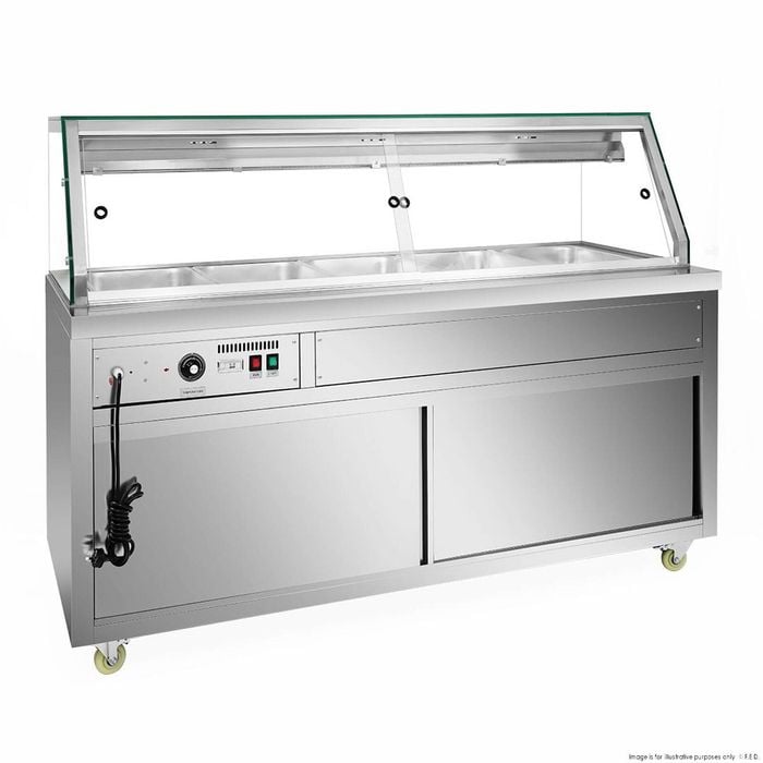 Thermaster Wet And Dry Bain Marie Display 5x1/1 Gn Pans  - Hot Bain Marie (pg180fe-xg)