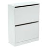 Flexi Storage Living White Corrugated 2 Door Shoe Cabinet