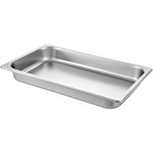 Vevor 6.35 Cm Deep Hotel Pans Silver Full Size 6 Pack 22 Gauge/0.8mm Thick Stainless Steel